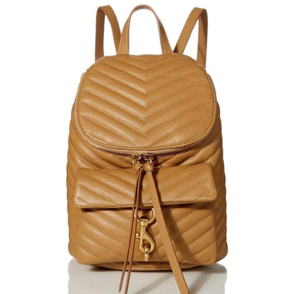 Rebecca Minkoff Quilted Tan Backpack